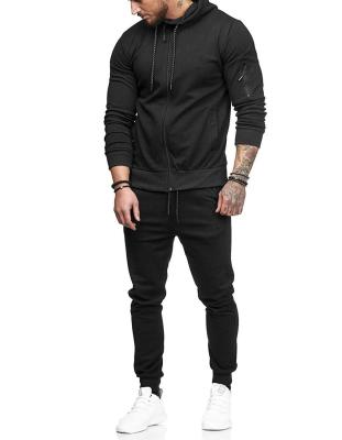 China New spring 2021 S-3XL solid color logo custom men's hoodie breathable clothing/sportswear suits and pants breathable wholesale for sale