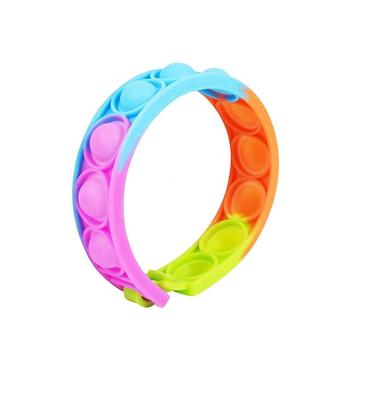 China Decompression toy push bubble noise bracelet factory in China for wholesales silicone push noise bubble fidget person for sale