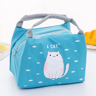 China Waterproof Canvas Thermal Cooler Insulated Bento Lunch Bag For Kid Woman Office for sale