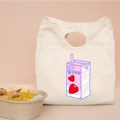 China Waterproof Portable Durable Canvas Lining Lunch Bag Cooler Leak Proof Bag for sale