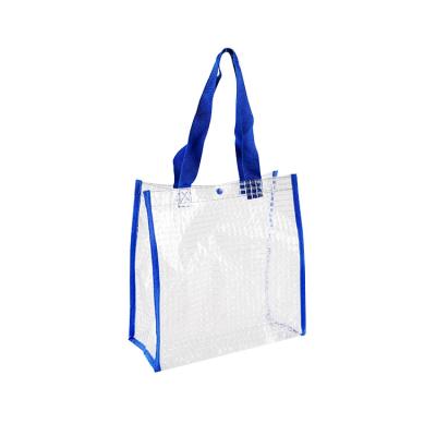 China Who respects the environment; Recyclable; Reusable Custom Women Fashion Translucent Plastic Handbag Tote Beach Bags Neon PVC Waterproof Clear Shopping Bag for sale