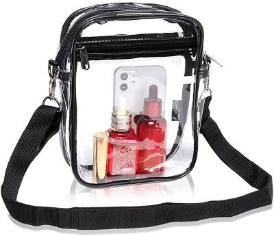 China PVC Clear Cross - Body Bag For Women, Cute Small Clear Messenger Purse Bag For Beach, Concerts, Festivals for sale