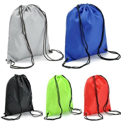 China Who respects the environment; Recyclable; Reusable Waterproof 420D Polyester Nylon Drawstring Bag/Wholesale Custom Drawstring Backpack/Promotional Kids Drawstring Bag for sale