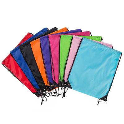 China Who respects the environment; Recyclable; Custom Reusable Promotional Sports Bags Recycled Waterproof Polyester Drawstring Bag With Logo for sale