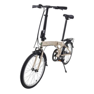 China 2021 New Product Adult Small Size Easy To Carry 6061 Alloy Golden Suv D6 Folding Bike for sale