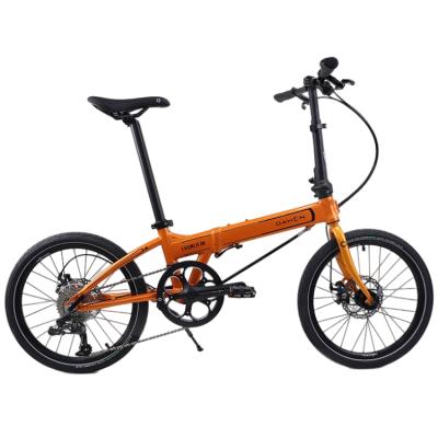 China Adult The Product And The Launch High Quality Small Size Of Cheap 6061 Alloys Easy To Carry Orange Folding Bike for sale