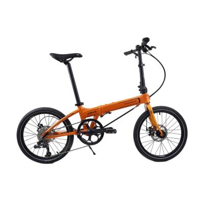 China Adult New 2021 Launch Folding Bike High Performance Orange 6061 Alloy Bike for sale