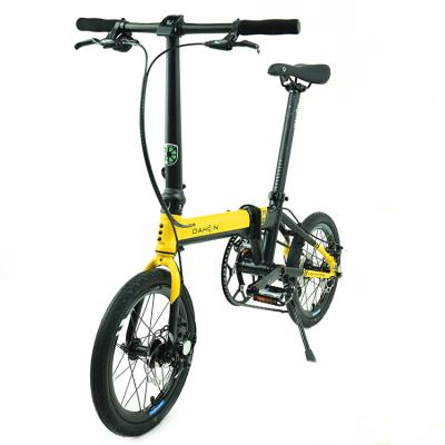 China Factory Wholesale High Quality High Performance Alloy K3Plus Adult 6061 Yellow Folding Bike for sale