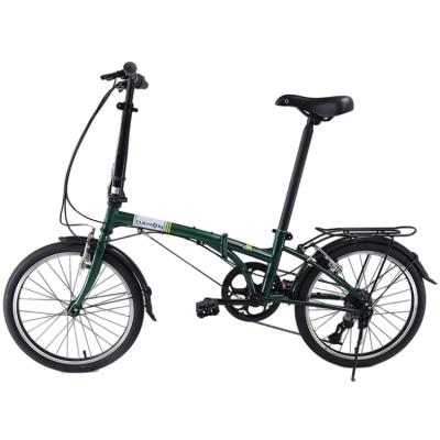 China Custom Logo China Supplier 6061 Alloy Dream D6 Small Size Adult Easy To Carry Green Folding Bike for sale