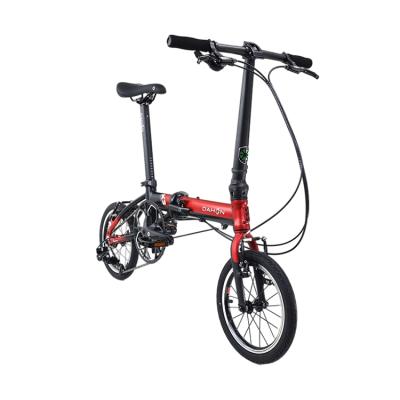 China Adult Long Span 6061 Alloy K3 High Quality Small Size Easy To Carry Red Folding Bike for sale