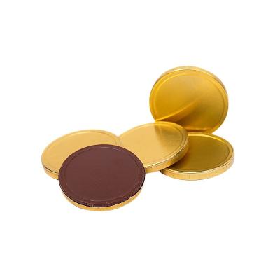 China Hot Sale Food Chocolate Wrapping Package Personalized Gold Coin Chocolate Foil Paper for sale