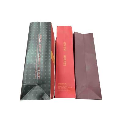 China Luxury Recycled Materials Custom Red Color Ready Stock Square Gift Paper Bag Packaging With Magnetic Lid for sale