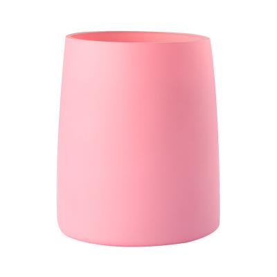 China 2023 New Arrival Custom Round Shape Scented Empty Round Matte Colored Candle Jars Luxury Glass Bottom Scented Candle Jar Container for sale