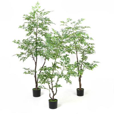 China Wholesale High Quality Artificial Nandian Domextica Home Decor Plants Tree Pot for Home Decor for sale