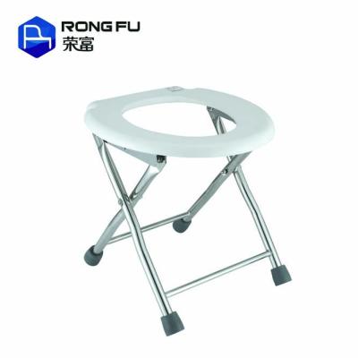 China Power Coated Lightweight Toilet Commode Steel Folding Plastic Chair For Elderly for sale