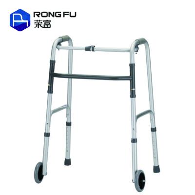 China Homecare and Outdoor Aluminum Folding Elder Walker Mobility Walker for sale