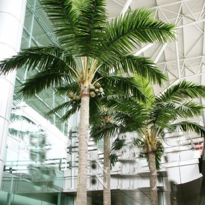 China Environmentally Friendly Artificial Outdoor Plastic Tree Mall Tall Coconut Palm Tree Anti-UV for sale