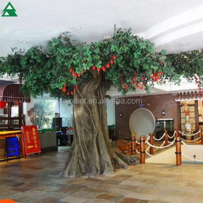 China Eco-friendly Customized Indoor Fake Home Green Ficus Tree Artificial Banyan Tree for sale