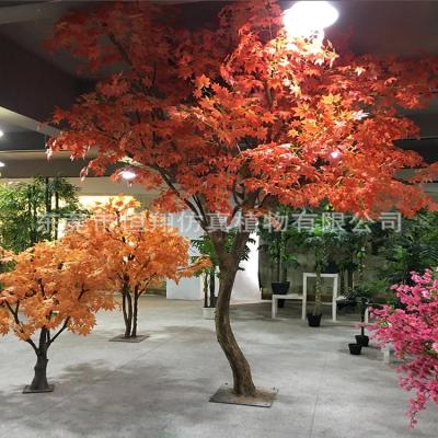 China Autumn Modern Artificial Maple Tree Plastic Artificial Maple Tree For Sale Indoor for sale