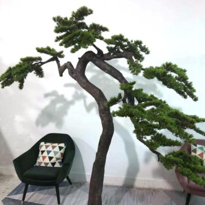 China Eco-friendly Materials Garden Ornaments Indoor Artificial Bonsai Plant Cedar Tree Pine for sale