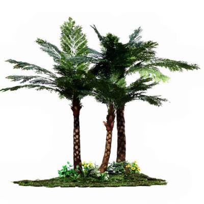 China Eco-friendly Fake Park Home Decor World Dinosaur Materials Greenery Alsophila Spinulosa Tree Fern Leaves Large Plant Artificial for sale