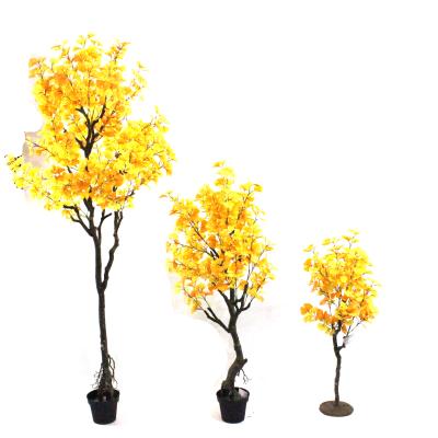 China New Style Eco-friendly Artificial Ginkgo Tree Artificial Ginkgo Tree Bonsai Simulate Ginkgo Tree Indoor Decor for sale