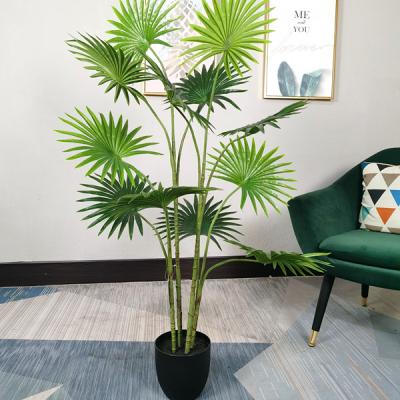 China Kwai Plastic Realistic Tree Fan Manufacture Supplier Source Plastic Artificial Plant Around Palm Leaf Tree for sale