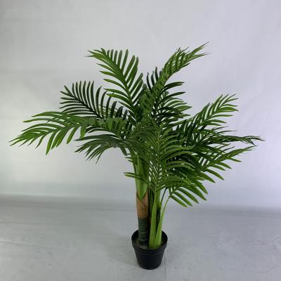 China Small Palm Tree 120cm Eco-friendly Artificial Simulate Palm Tree For Indoor Home Decor Maker for sale