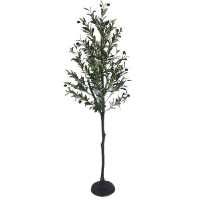 China UV-Resistant For Plants Potted Decoration 150cm Artificial Olives Tree 5ft High Simulation Faux Silk Leaf Indoor Home Outdoor for sale