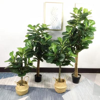 China Plastic Fig Fiddle Leaf Artificial Plant Bonsai Realistic Wholesale Tree Plant Ficus Lyrata for sale