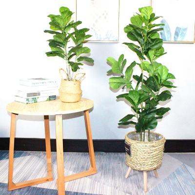 China 1:1 High Simulation Ficus Tree HX High Density Green Bonsai Tree Plant Artificial Potted Plastic Trunks Fiddle Leaf Fig Tree Multi for sale