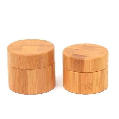 China 15g 20g 30g 50g 100g 150g 200g 250g Durable Bamboo Cosmetic Jar PP Face Cream Plastic Jar With Bamboo Wood for sale