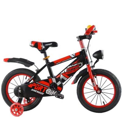 China Children's Bike 7 Year Old Porcelain Steel Frame Kids Dirt Bike Colored Tires Figured Car Band Front Snap Sports Bike For Kids 12 Year Old Balance Bike for sale