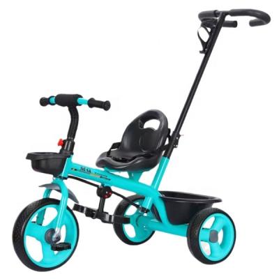 China Factory hot sale 2 in 1 kids tricycle for 2-4 year old EVA wheel kids tricycle silent push handle seat belt child medium pedal BF-603 for sale