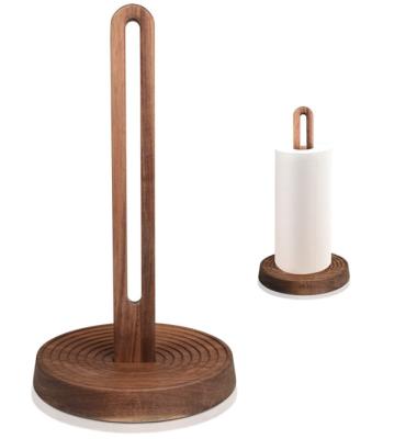 China Best Selling Modern Brown Rustic Toilet Paper Holder Stand Unique Design Paper Towel Rack Kitchen Paper Towel Holder for sale