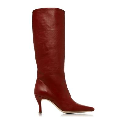 China Wholesale Cheap Breathable Fashion Red Leather Over The Knee Boots Knee High Boots for sale