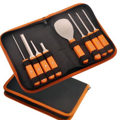 China Professional 8 Piece Stainless Steel Pumpkin Carving Kit for sale