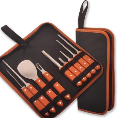 China 9 Piece Pumpkin Metal Carving Kit Set for sale