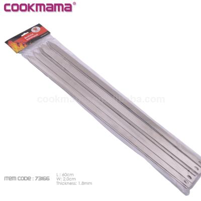 China Amazon Selling Hot Easily Cleaned Stainless Steel BBQ BBQ Skewers for sale