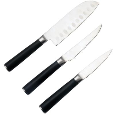 China Disposable stainless steel 3pcs santoku japanese knife set hot sale for sale