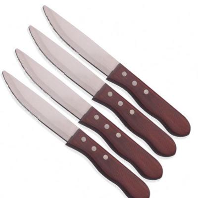 China Disposable Color Handle Wooden Steak Knife for sale