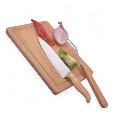 China 2pcs disposable fork and knife with cutting board for sale