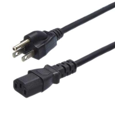 China Telecommunication Factory Price Wear-resistant 3 Pin C13 AC Extension Power Cord American Standard Power Cord For Office for sale