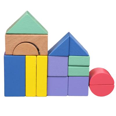 China Develop Kids Intelligence Baby Educational Rainbow Soft Wooden Colorful 15pcs Decoupage Board With Card Educational Toy For Children for sale