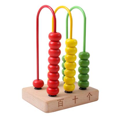 China Wooden Abacus Calculation Toys Children Educational 3 Layers Math Calculation Toy Numbers Counting Game Toy for sale