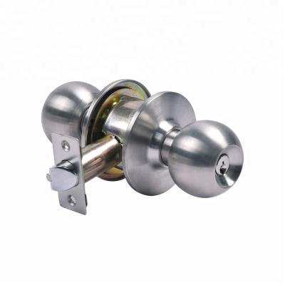 China Residential Use Security American Cylindrical Round Door Lock With Knob For Wooden Door for sale