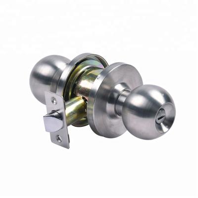 China Residential Use Bathroom Door Knob Cylinder Lock Side Lock Set With 75mm Flat Rosette for sale