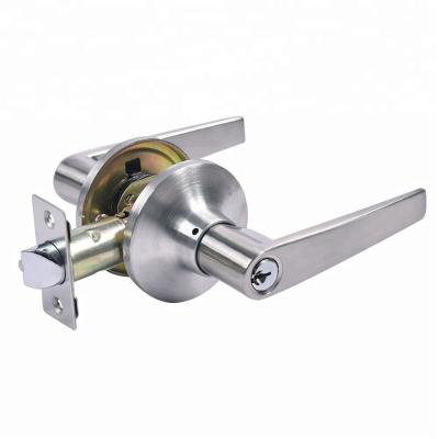 China Residential Use Grade 3 Stainless Steel Tubular Door Lever Key Lock for sale