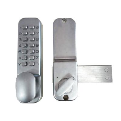 China Optional Free Access No Number Battery Mechanical Push Button Code Keyless Door Lock for sale