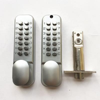 China Need to open the plate to change the pin to set the code vertical two pin coded mechanical keyless digital code plates door lock on both sides of the door for sale